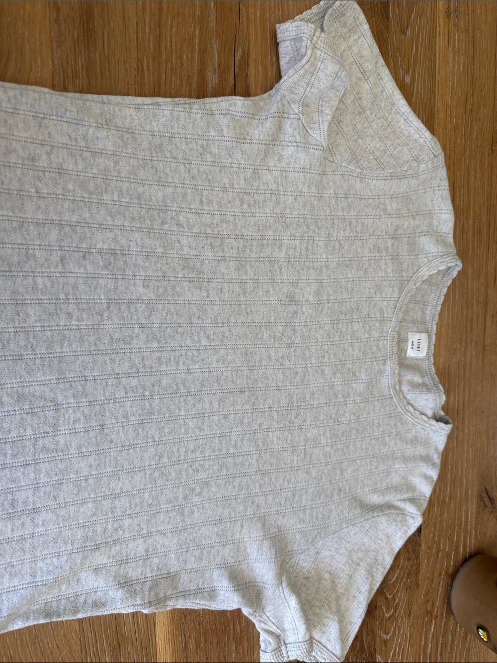 LESET Pointelle Slim Fit Tee - Picture 4 of 6